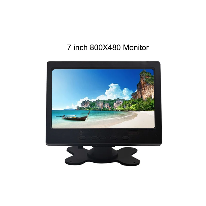 7 дюймов HDMI сенсорный монитор ПК мини маленький lcd CCTV full hd портативный монитор TFT 1024*600 встроенный динамик для автомобиля заднего вида - Цвет: 7inch 800X480