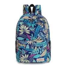 IVI New nylon backpacks for teenage girls fashion leaves printing backpack women mochila casual shoulder school bag travel bag