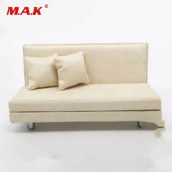 

1/12 Scale Action Figure Iron Man Accessory White Sofa Model with Two Pillows for MK42 MK43 Iron Man Figure