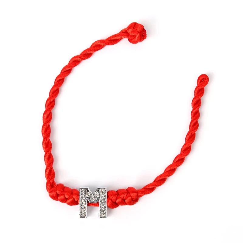 26 English alphabet A-S Valentine's Day Lucky Rope Cord Crystal Letters Red String Couple Bracelets For Lovers 26 English alphabet A-S Valentine's Day Lucky Rope Cord Crystal Letters Red String Couple Bracelets For Lovers