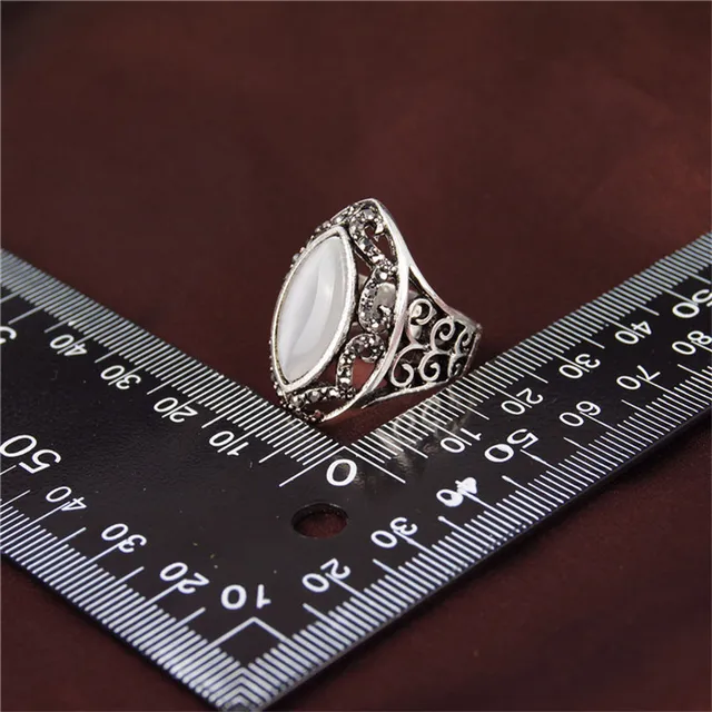 Hollow Cat’s Eye Stone Oval Opals Engagement Ring Gold Color Czech Rhinestones Band Rings For Women Wedding Matching Ring
