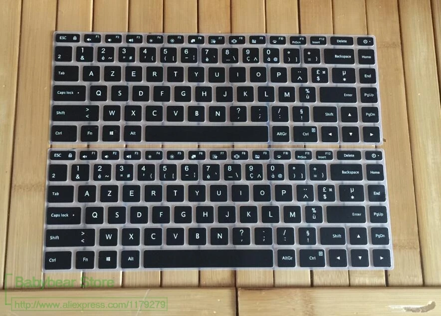 Силиконовый чехол для ноутбука French Clavier Azerty с клавиатурой Xiaomi Mi Notebook Pro 15 6