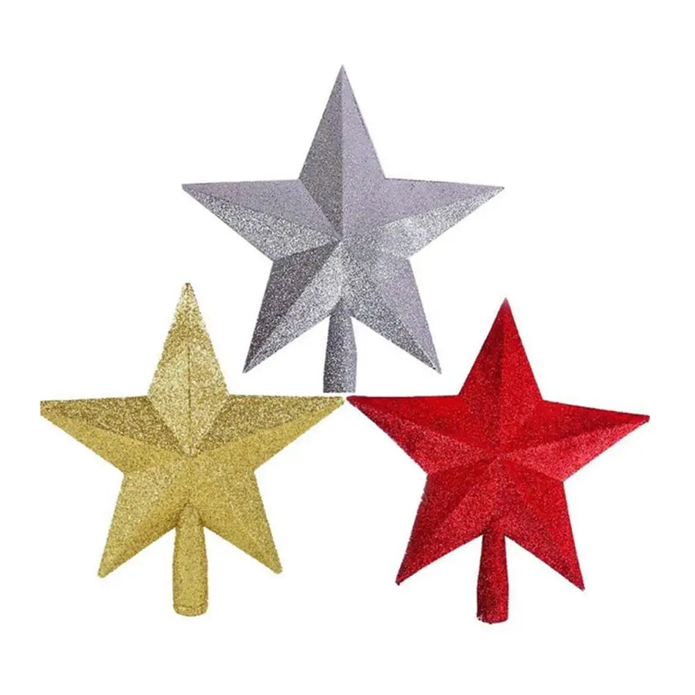 

20cm Christmas Decorations Christmas Tree Top Plastic Pentagram Star Decoration Party Supplies Christmas Decorations For Home
