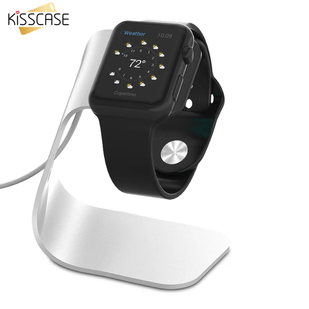 KISSCASE настольная зарядная подставка из алюминиевого сплава для Apple Watch стабильная зарядная док-станция держателя для часов 42 мм 38 мм подставка-держатель