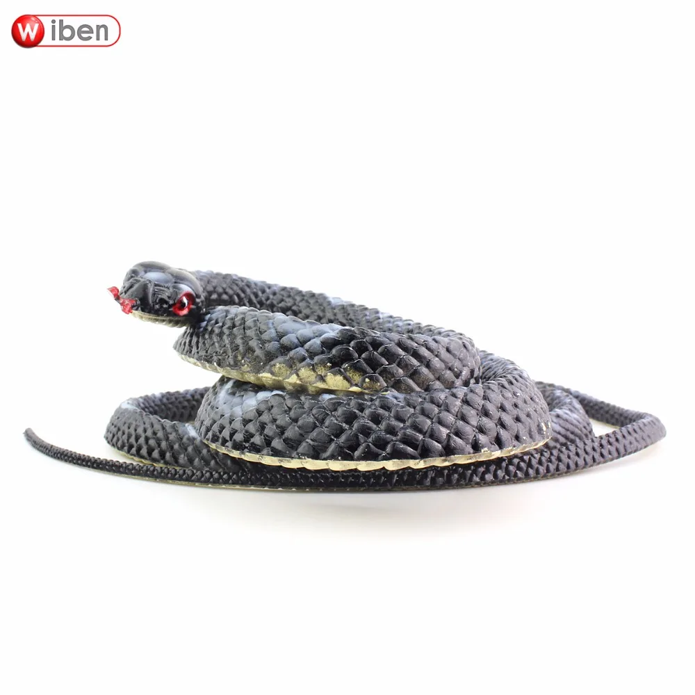 

Wiben Halloween Realistic Soft Rubber Snake Fake Animal Model 139CM Garden Props Joke Prank Gift Gags & Practical Jokes