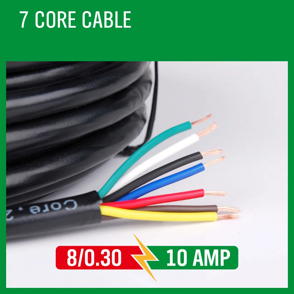 20 м 30 м 7/5 Core трейлер жгут штекер кабеля основной инструмент кабель 2,5 мм поезд провода Штепсель для автофургона разъем проводки NARVA тип провода инструмент кабель