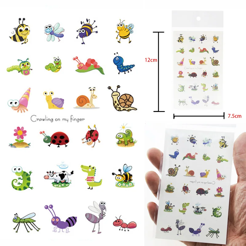 

Boys and Girls Children Cartoon Animals Children Temporary Tattoo Sticker Waterproof Fashion Arm Finger Neck Tattoo