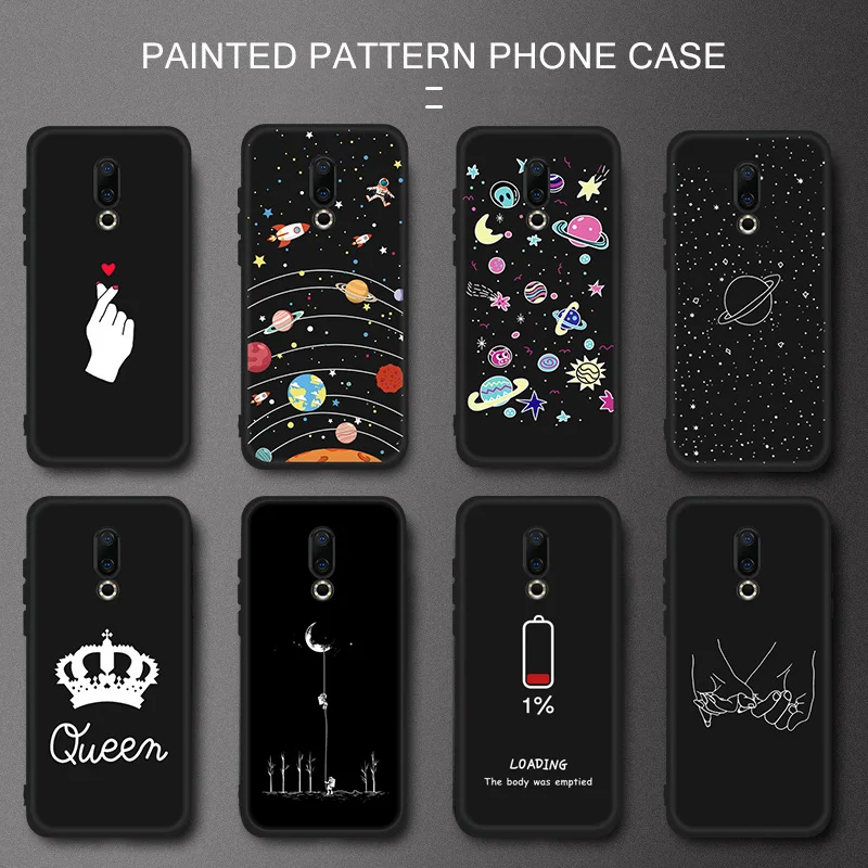

EKDME TPU Case For Meizu M6S M5C M5 M6 Note 16 16th Silicone Back Phone Cover For Meizu 16 16th Lover Leaves Painted Shells Bags
