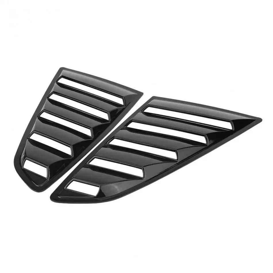 1Pair Glossy Black Left& Right Side Window Louver Scoop Cover Vent for Ford Mustang- Car Styling