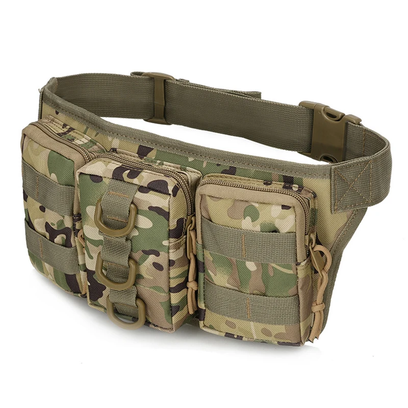 

Men Casual Fanny Waist Pack Durable High quality Mountaineering Sport Waist Bag Belt New tactical Bag Military Pouch Four Pocket