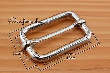 

strap adjuster rectangle sliders Heavy duty silver 38 mm 1 1/2 inch 10pcs U37