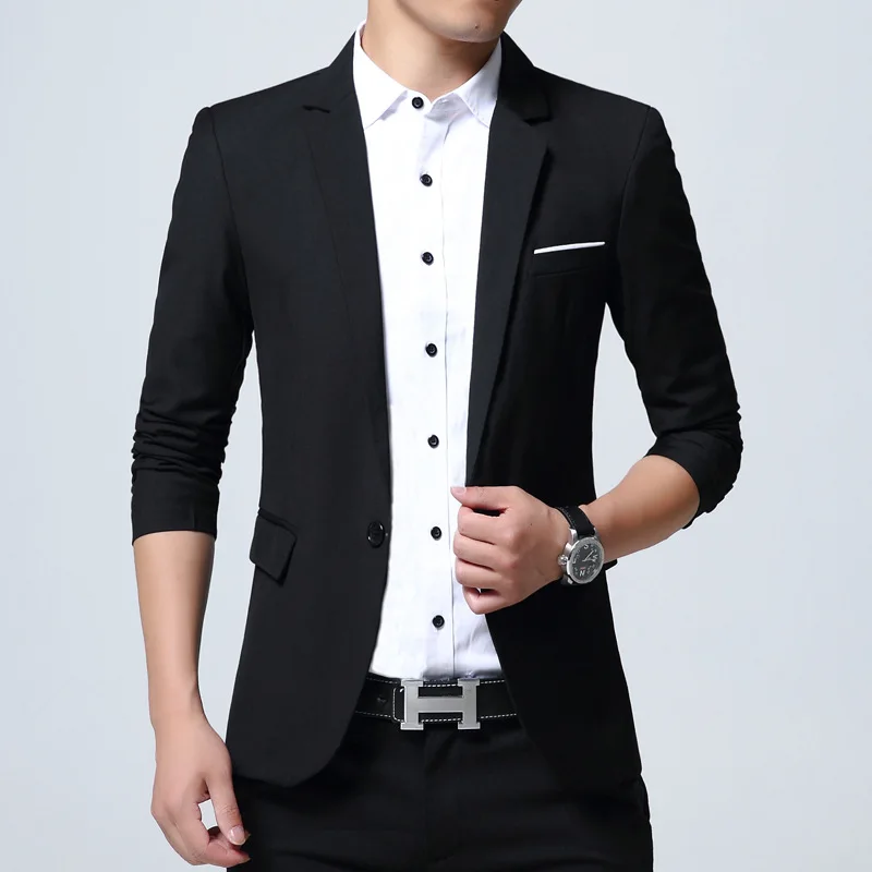 

2019 New Spring and Autumn Men's Casual Suit Male Slim Korean Small Suits Men's Jacket Blazer Jacket Thin Casual Men outwear