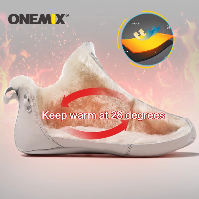 Зимние ботинки Onemix для мужчин и женщин Уличная обувь треккинга кроссовки