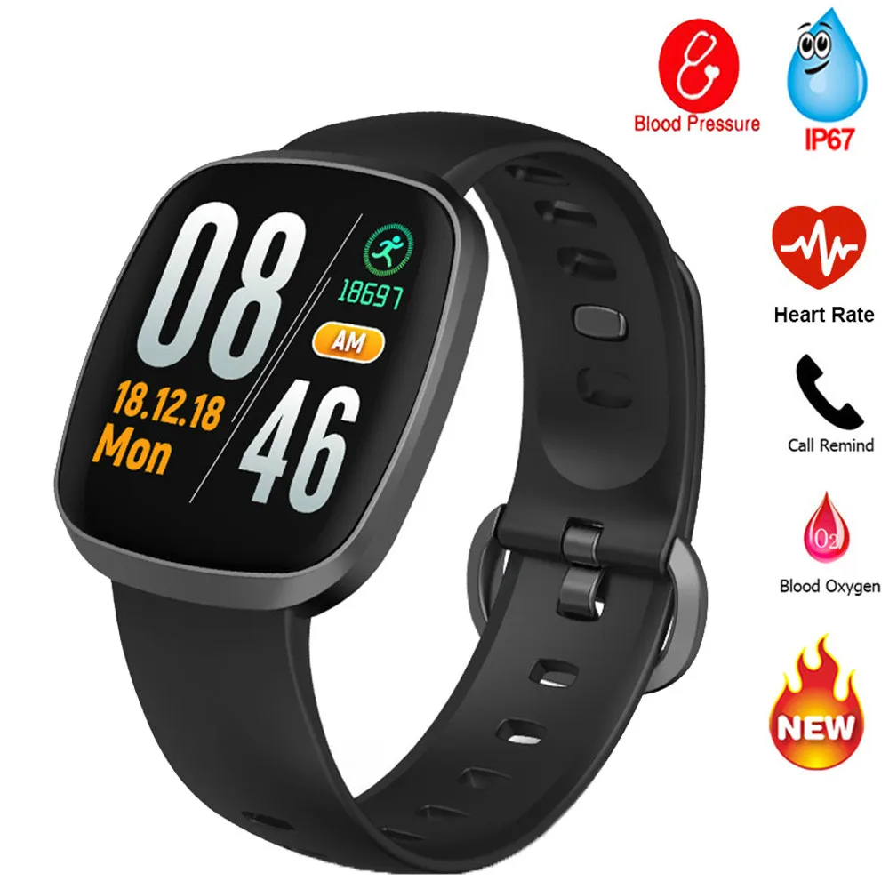 

Smart Band Watch Full Touch Screen Fitness Bracelet Blood Pressure Heart Rate Smart Watch Waterproof Activity Tracker Men Women