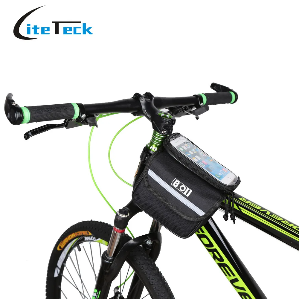 Открытый Горный Дорожный велосипед сумка передняя Труба велосипедный телефон с сенсорным экраном сумка велосипед pannier сумки, аксессуары для велосипеда