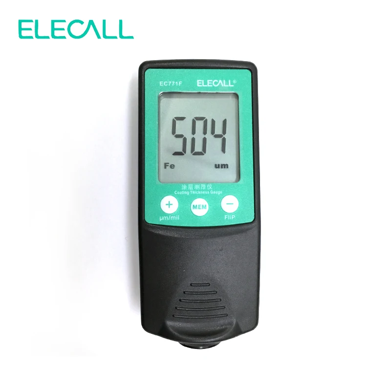 

ELECALL EC771F Digital Thickness Gauge Coating Meter Width Measuring Instrument Paint Electroplated Coating Thickness Measure