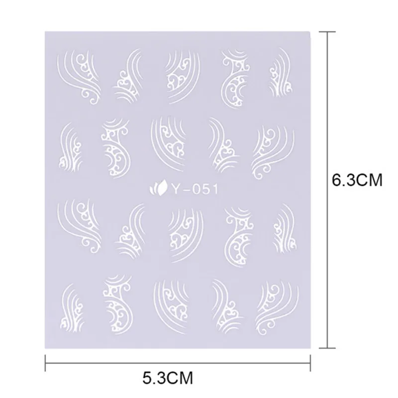 30 листов воды наклейки цветок сердце бабочка кошка шаблон маникюр Дизайн ногтей DIY переводные наклейки бумажные украшения