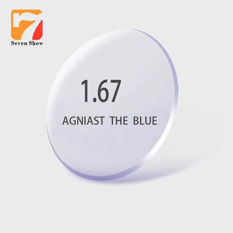 

1.67 Slim lens Aspheric Prescription Lenses Radiation Protection Anti-Blue Ray Optical Lens For Eyes Myopia Computer Glasses