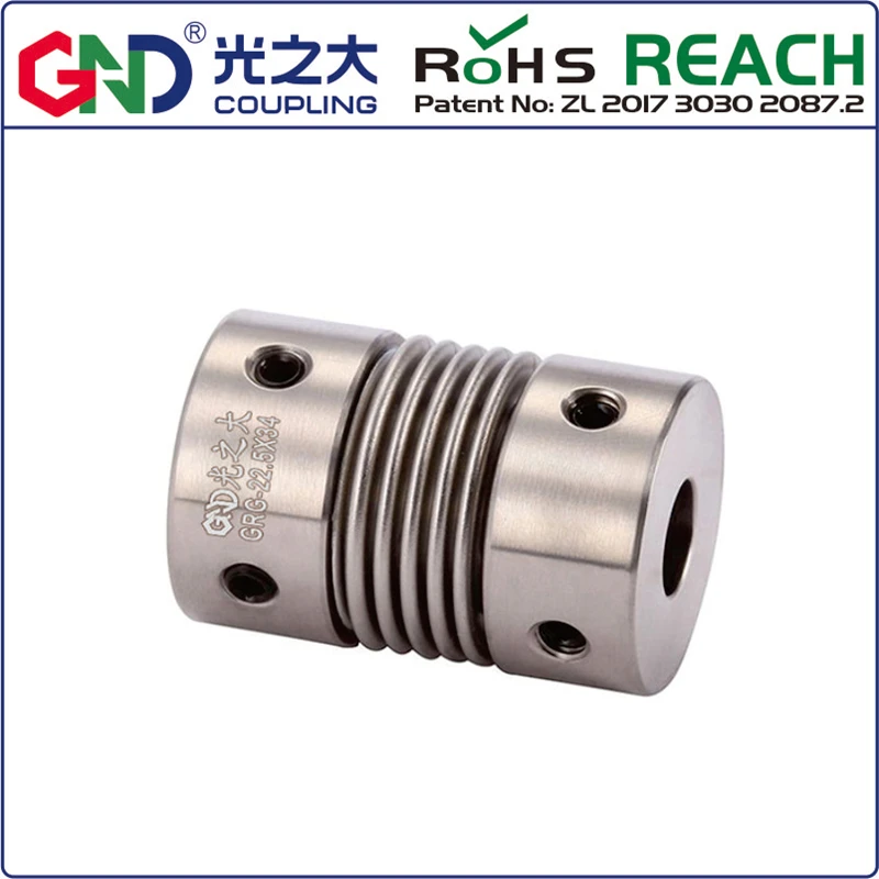

GRG Stainless Steel Bellows Top Series shaft coupling GRG-D16XL27 D1 D2: 4/5/6/6.35/7/8mm