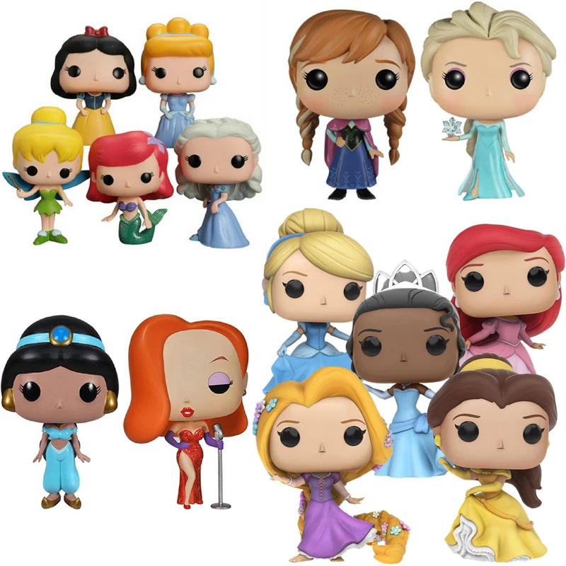 

Funko Pop Princess Snow White Elsa Bell Alice Jessica Rabbit Action Figures PVC Model Collection Gift Toys for Girl Christmas
