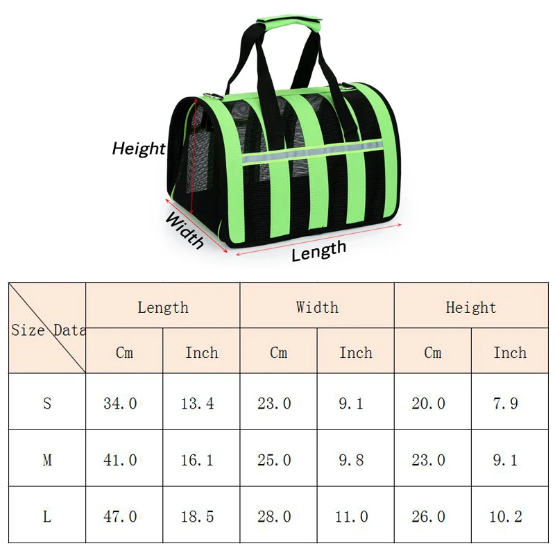 Title 1, Mesh Breathable Pet Cat Carrier for Cats Reflec...