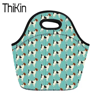 

THIKIN Kid Lunch Bag Jack Russell Terrier Printing Thermos Bags Children Insulated Lunch Box Bag for Women Picnic Food Storage