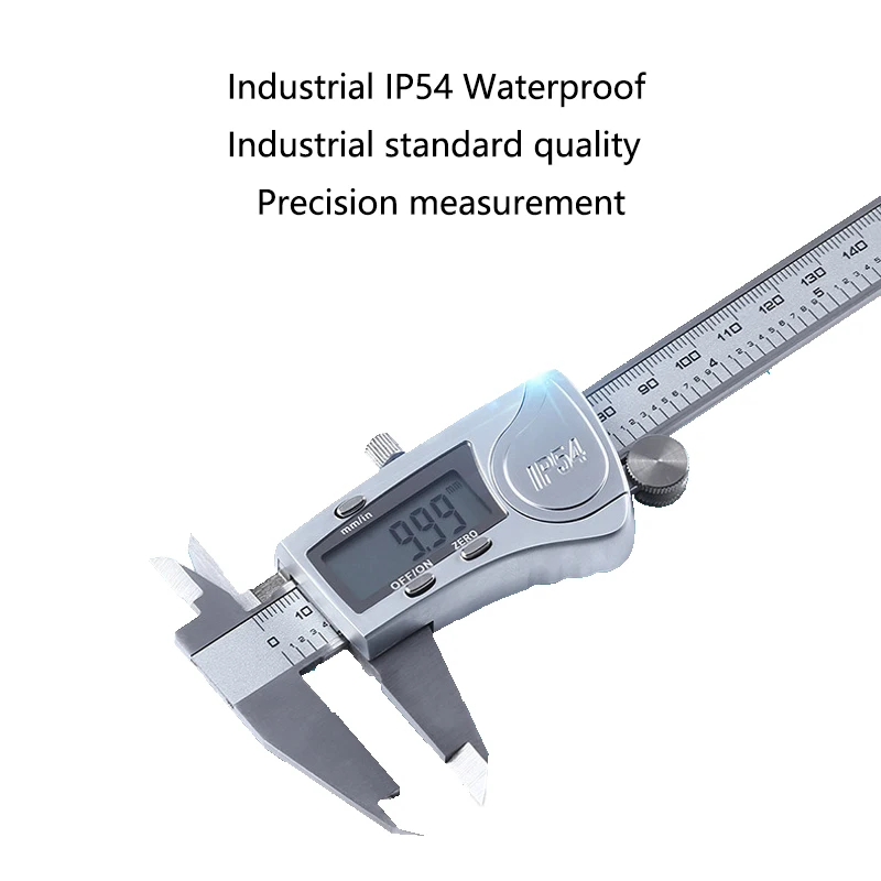 IP54 Водонепроницаемый пыленепроницаемый 150 мм 6 дюймов Нержавеющая сталь цифровой штангенциркуль с нониусом, ЖК-дисплей Дисплей штангенциркуль измерительный инструмент