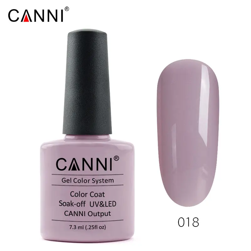 CANNI бренд полный гель для ногтей УФ-светодиодный, быстро сохнут, Лаки резиновая основа для долговечная без вытирания яркие блестящие верхнего покрытия УФ-гель для ногтей - Цвет: 018