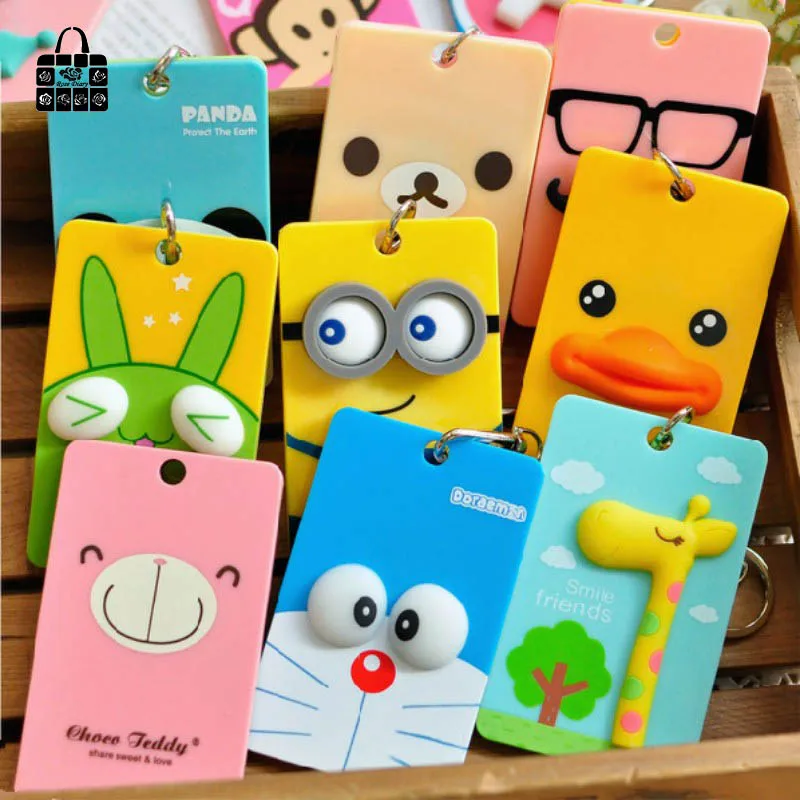 

RoseDiary Waterproof three-dimensional cartoon portable card sets plastic Case Box Business ID Credit Card Holder Case Cover