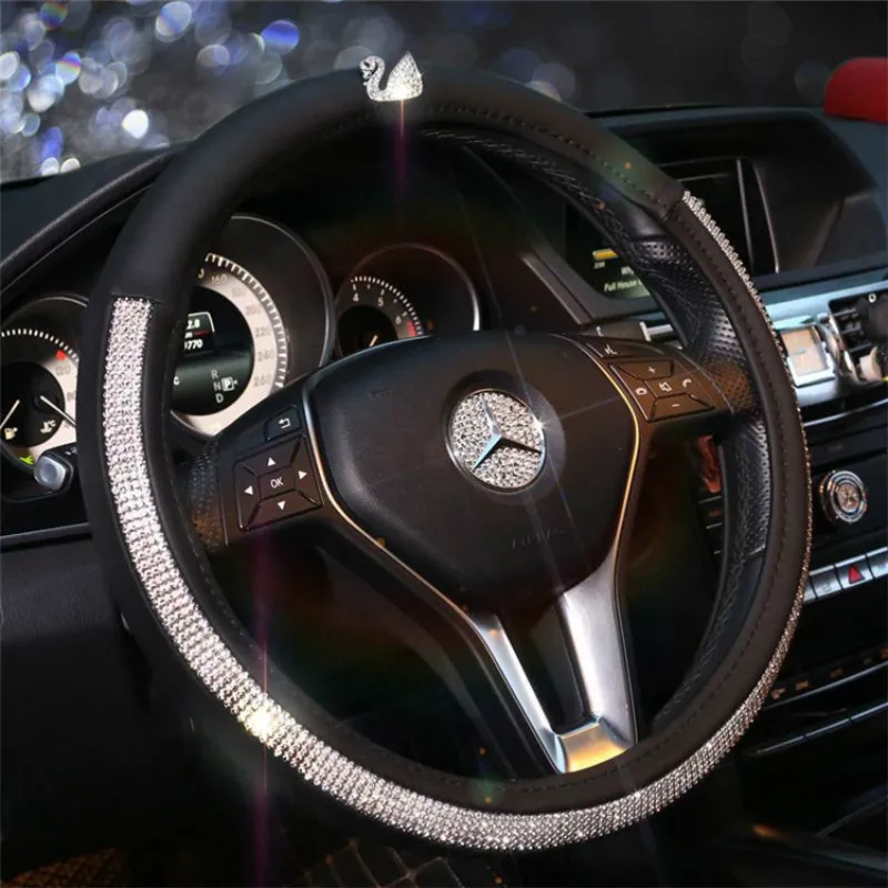 Nile Car Crystal Crown Series чехол на руль кожаные стразы автомобильные аксессуары для
