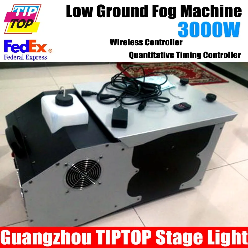 Freeshipping 3000W Low Ground Fog Machine DMX512 Remte Control Continuous Low Lying Ground 3000W Stage Smoke