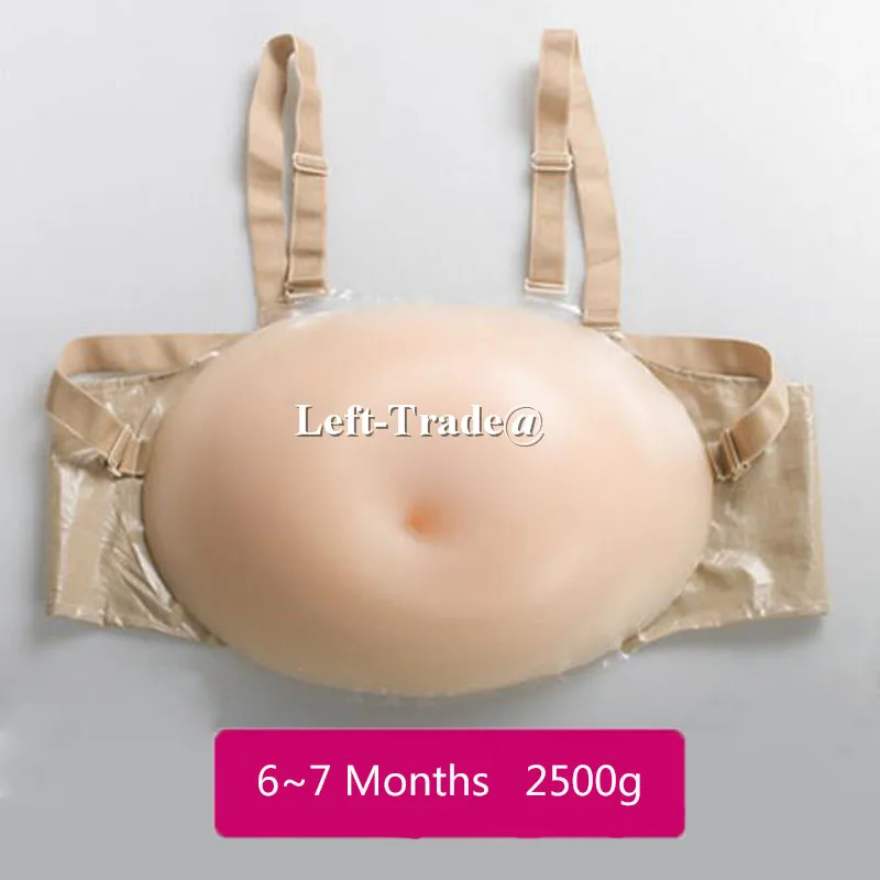 67 months 2500g big pregnant artificial silicone belly invisible real