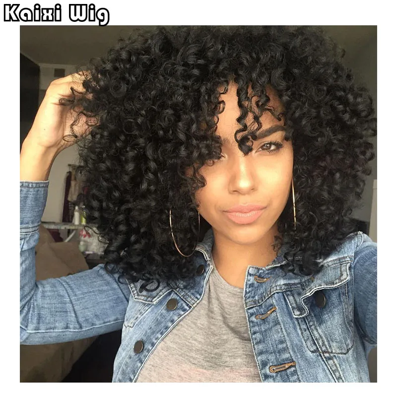 18 Afro Kinky Curly Wigs Short Synthetic Wigs For Black Women African American Short Wigs Cheap Wigs For Women Perruque Perucas
