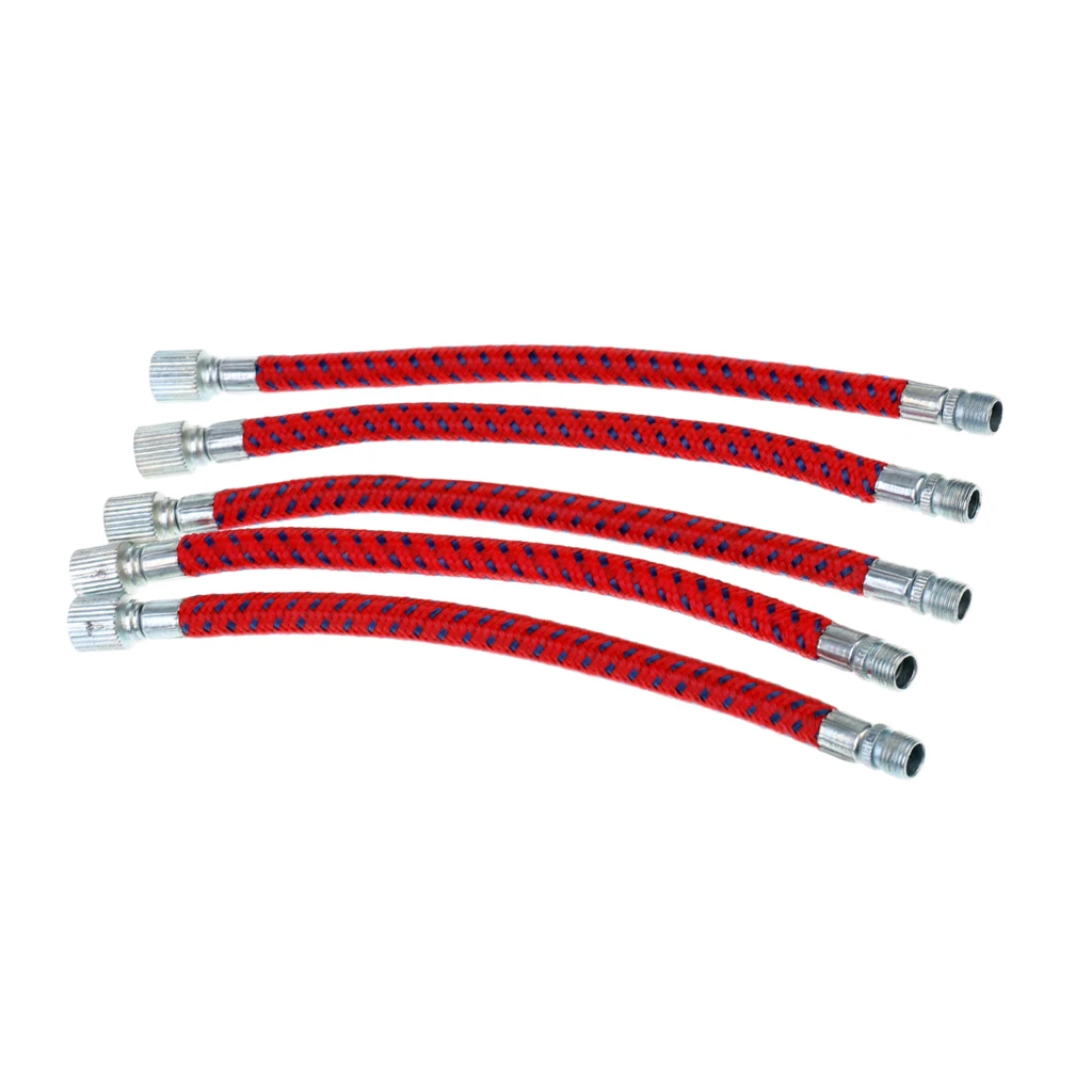 5Pcs Pump Extension Hose Bicycle Inflator Inflating Hose Bike High-pressure For Schrader Valve 16.5cm 
