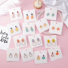 Корея дизайн модные украшения милые прозрачные серьги-гвоздики для девочек подарок для женщин