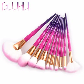 

7pcs/10pcs Diamond Makeup Brushes Set Foundation Powder Highlight Contour Brush Eye Shadow Eyebrow Cosmetic Beauty Fan Brush Kit