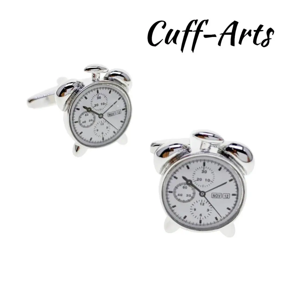 

Cufflinks for Men Alarm Clock Cufflinks Gifts for Men Bouton De Manche Gemelos Gemelli Spinki by Cuffarts C10423