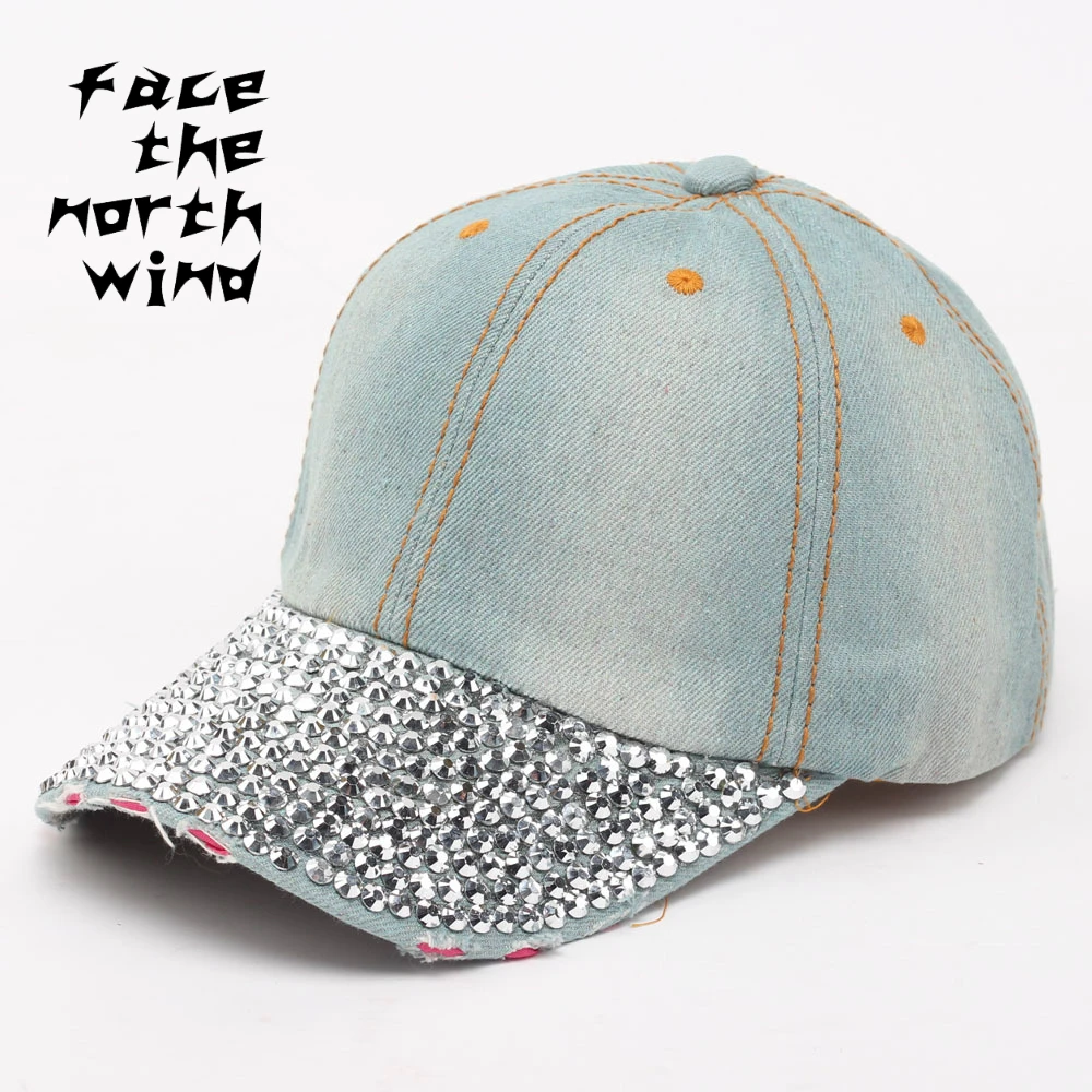 European style Fashion personality Diamond monochrome Baseball cap