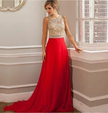 Luxus Rot 2016 Abendkleid Gerade Chiffon Illusion Arabischen Muslimischen Formale Kleider Für Hochzeit Promi Guest Kleid