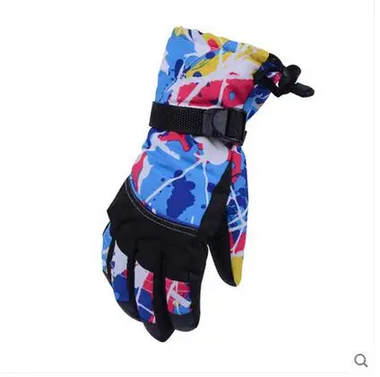 Новые мужские и женские лыжные перчатки Сноуборд перчатки снегоходы мотоциклетные зимние перчатки ветрозащитные водонепроницаемые зимние перчатки унисекс - Цвет: Women camouflage 5