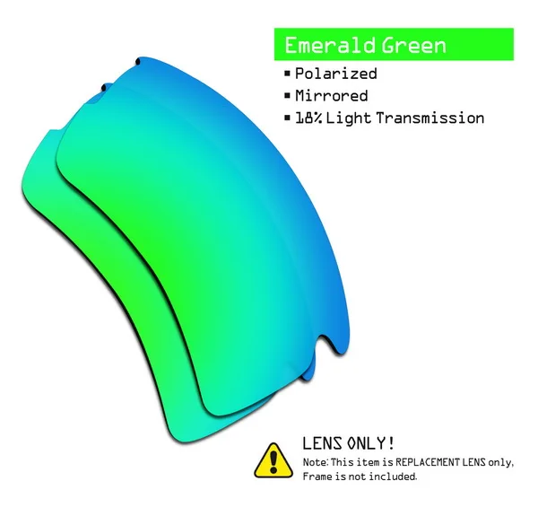 SmartVLT поляризованные Сменные линзы для солнцезащитных очков Oakley Flak 2,0 XL-несколько вариантов - Цвет линз: Emerald Green