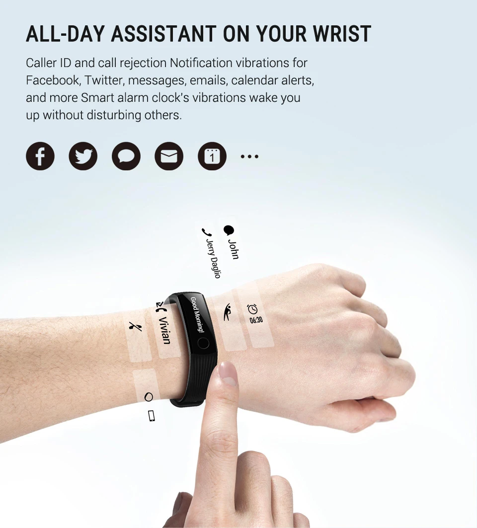 Huawei Honor Band 3 Smart Wristband Real-time Heart Rate Monitoring 5ATM Waterproof for Swimming Fitness Tracker for Android iOS