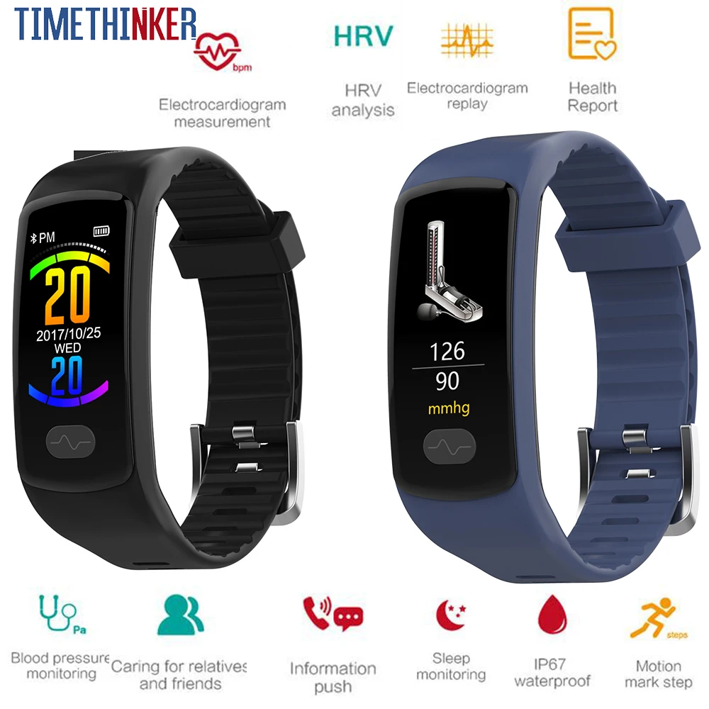 Смарт часы Timethinker смарт браслет монитор здоровья пожилых людей ЭКГ фитнес трекер