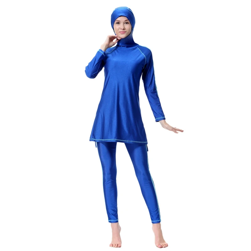 

2018 New Bikini Islamic With Cap Swimwear Women Girl Muslim Swimwear Full Cover Plus Size Muslim Suit