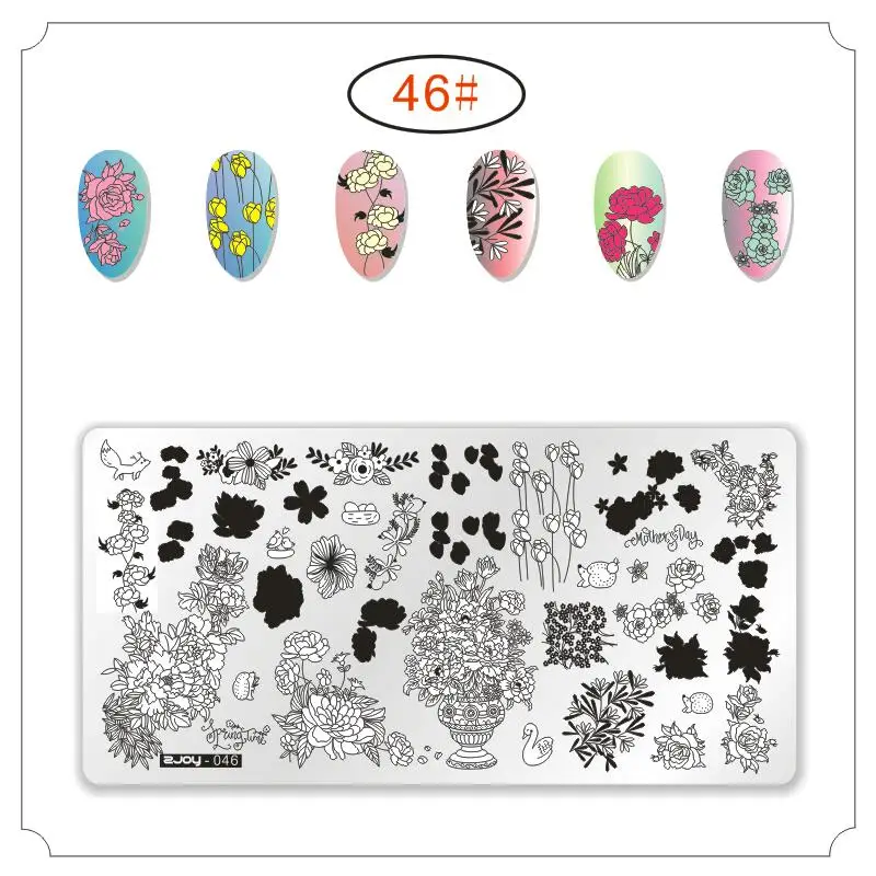 

1PC Stamp Template Flower Series Design Stamping Plate Manicure Nail Art Stamp Tool