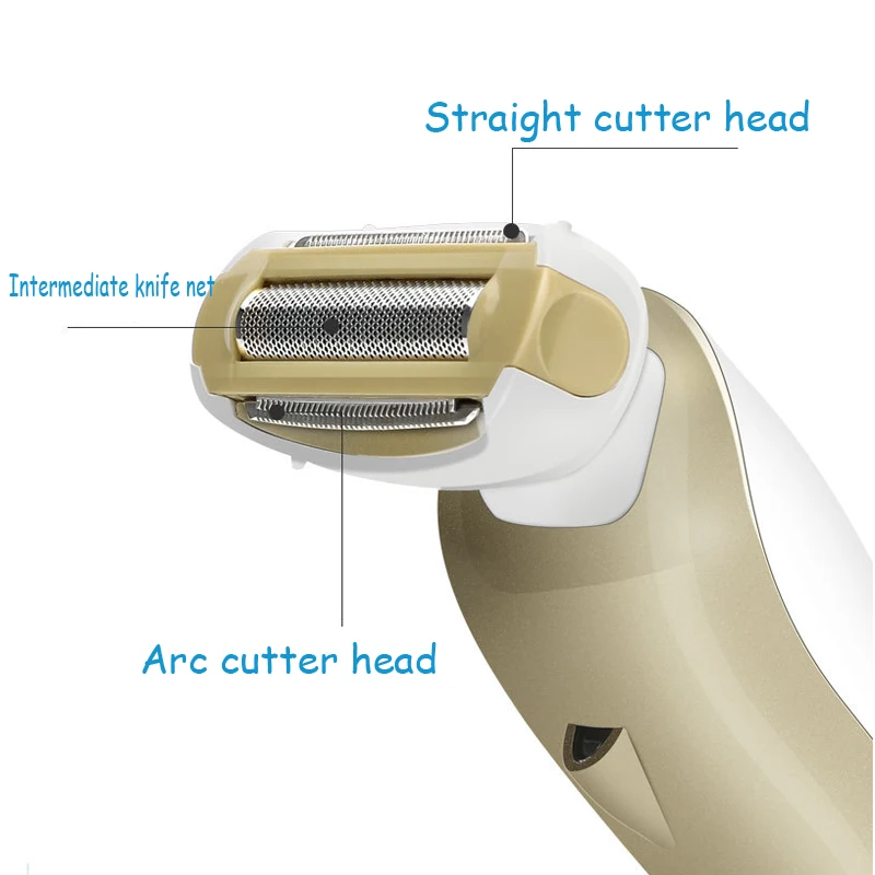 Электрический эпилятор, триммер для удаления волос, 3 в 1, эпилятор, перезаряжаемая Женская бритва, бритва для тела, водонепроницаемый инструмент для удаления волос