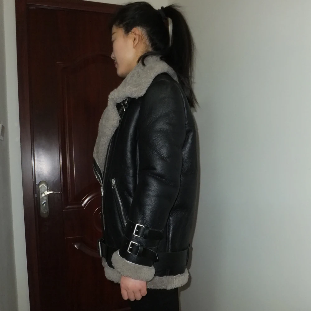 2019 лучшее качество настоящая овчина шуба натуральная черная замша женская