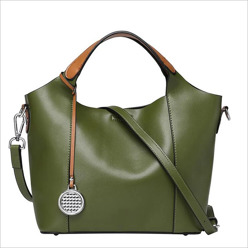 2016 new listing women solid genuine leather fashion bag messenger&crossbody bag, factory direct