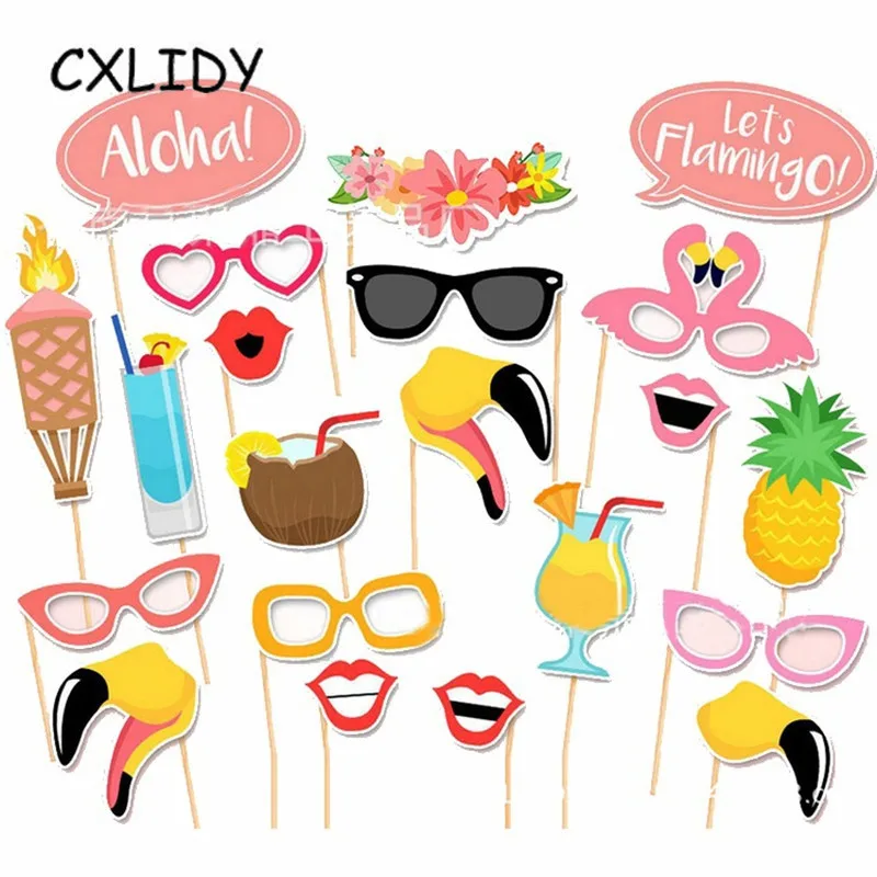 Hawaiian Party ALOHA Letter Turtle Leaf Banner Pineapple Balloon Flamingo Straw Honeycomb Ball Paper Lantern Decoration qq096 (30)