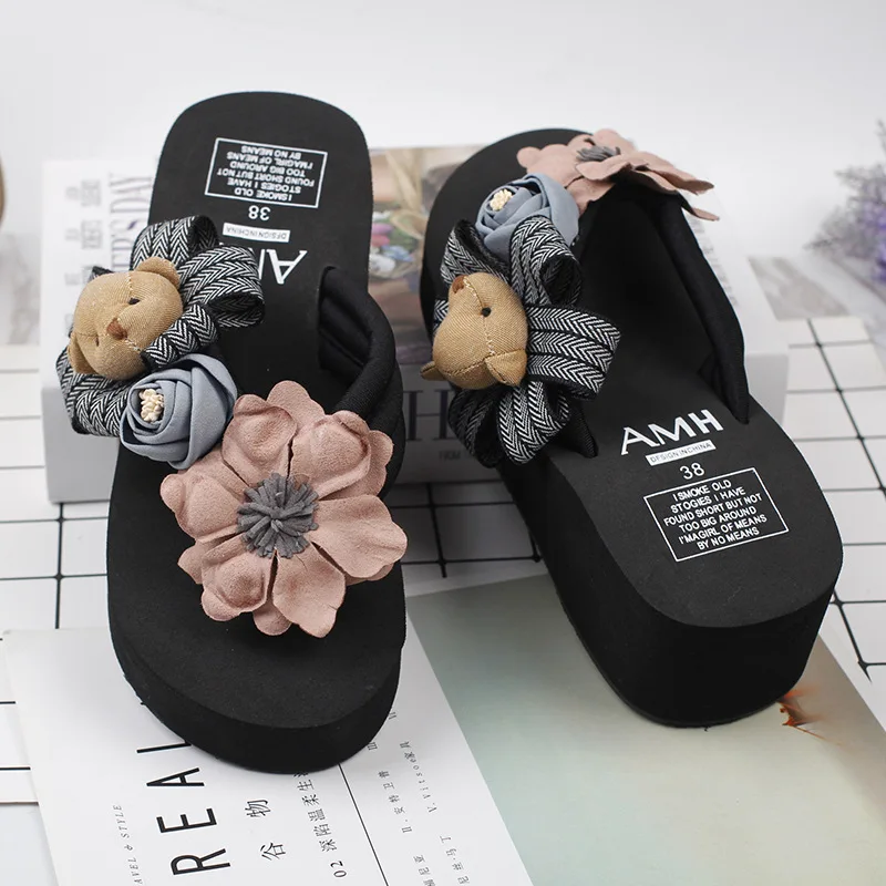 Female Summer Fashion Korean Most Comfortable Womens Slippers Flip Flops Shoes Discount Online 6cm62